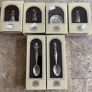 Vintage Set of 6‎ Precious Miniature Pewter Collections